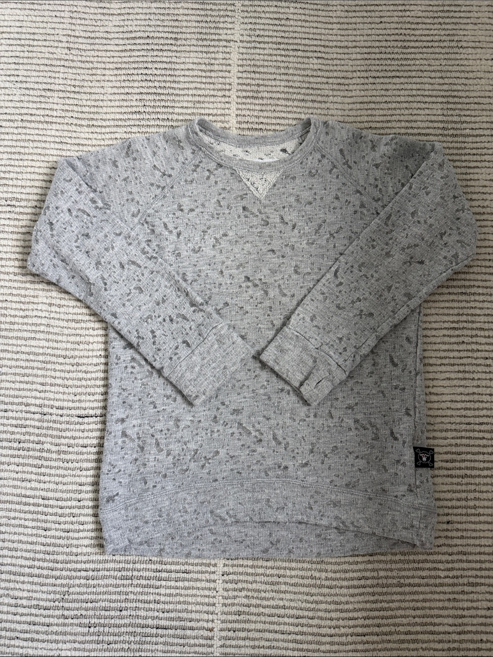 Nununu 8-9 Distressed Crewneck Sweatshirt